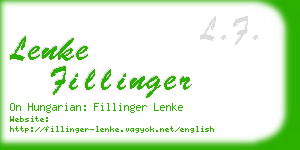 lenke fillinger business card